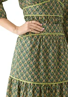 Women's Elina Printed Tiered Midi Skirt