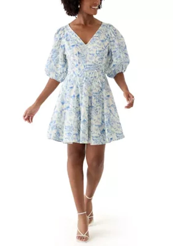 Women's Printed Fit and Flared Mini Dress