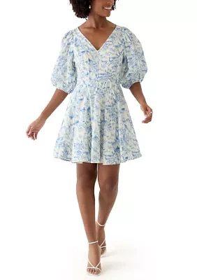 Women's Printed Fit and Flared Mini Dress