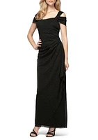 Women's Long Cold Shoulder Dress