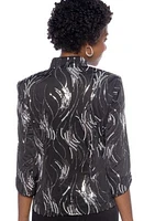 Women's Twinset with Mandarin Neck Jacket