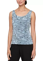 Women's 3/4 Sleeve Printed Twinset Top