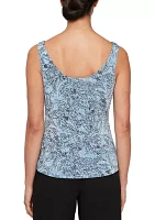 Women's 3/4 Sleeve Printed Twinset Top