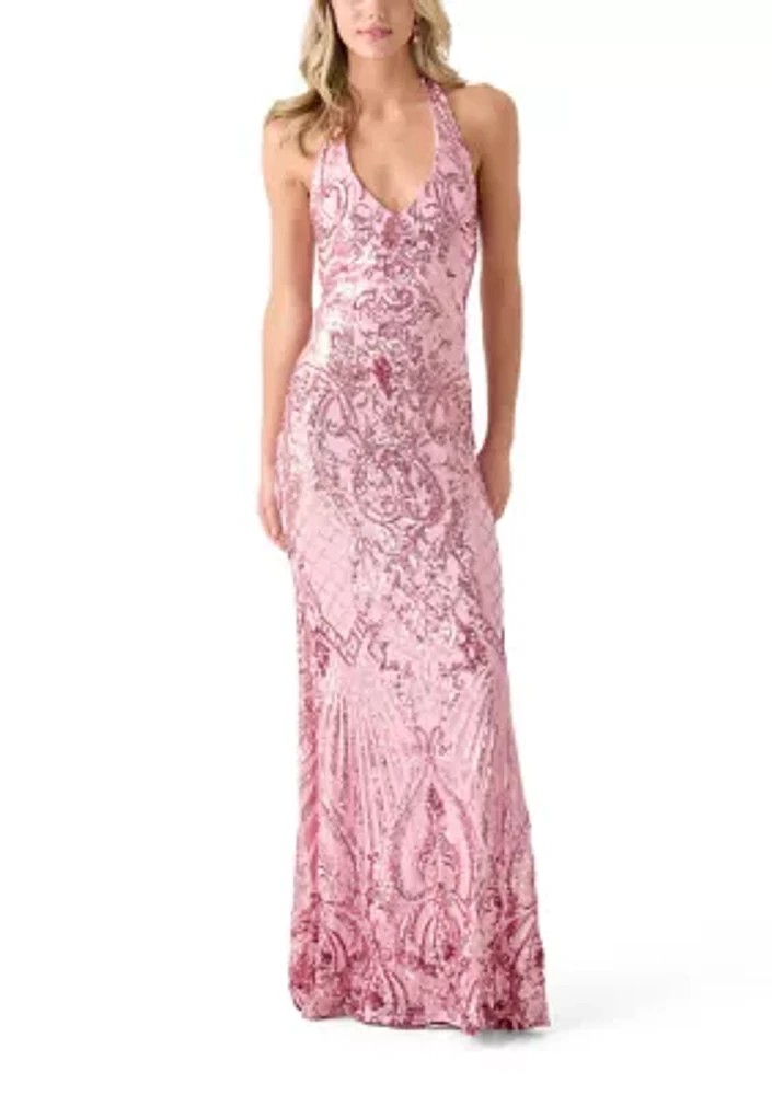 Women's Solid Embellished Gown