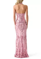 Women's Solid Embellished Gown