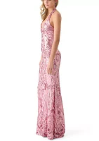 Women's Solid Embellished Gown