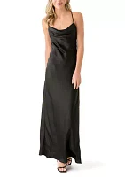 Women's Sleeveless Cowl Neck Solid Gown