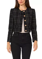 Women's Button Front Tweed Jacket