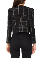 Women's Button Front Tweed Jacket