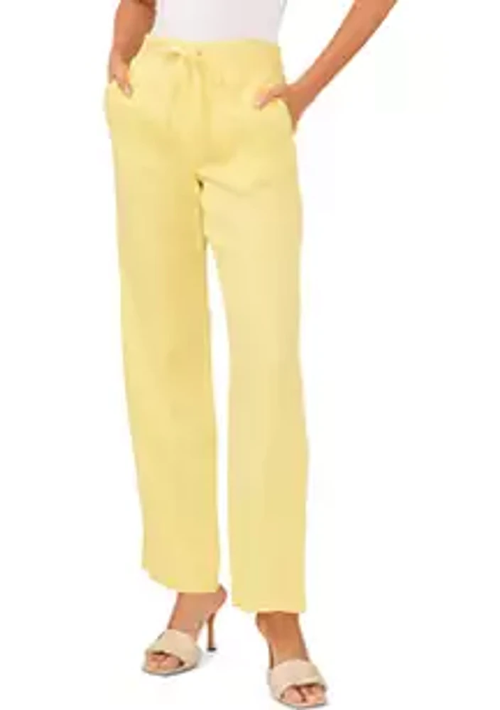 Vince Camuto Women's Straight Leg Linen Pants