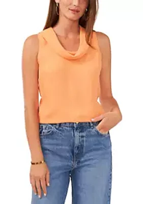 Vince Camuto Women's Sleeveless Cowl Neck Luxe Blouse
