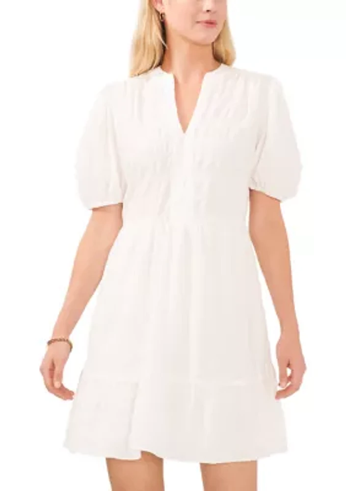 Women's Puff Sleeve Babydoll Dress