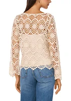 Women's Long Sleeve Lace Blouse