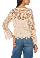 Women's Long Sleeve Lace Blouse