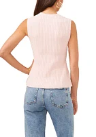 Women's Sleeveless Rib Peplum Sweater