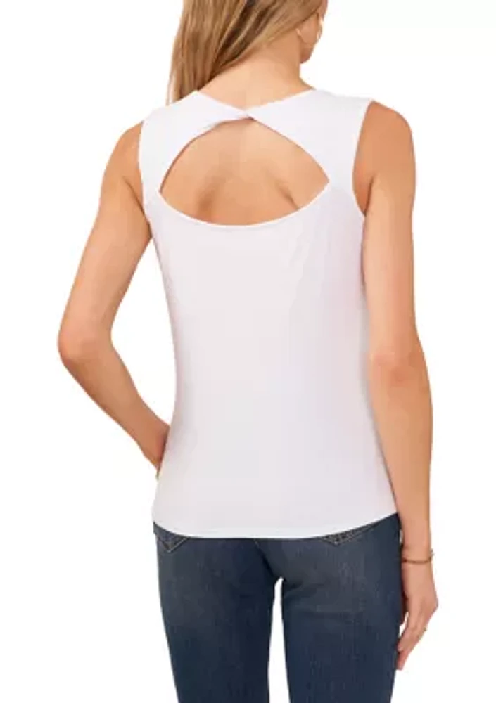 Women's Sleeveless Twist Back Tank Top