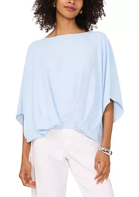 Women's Dolman Sleeve Tuck Front Blouse
