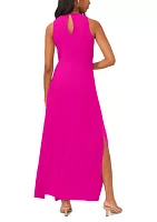 Women's Sleeveless Tie Front Slit Dress