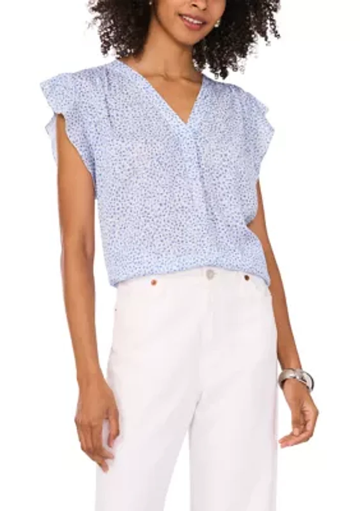 Women's Ruffle Sleeve Top