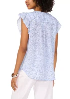 Women's Ruffle Sleeve Top
