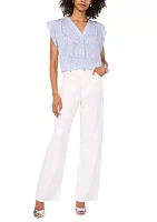 Women's Ruffle Sleeve Top