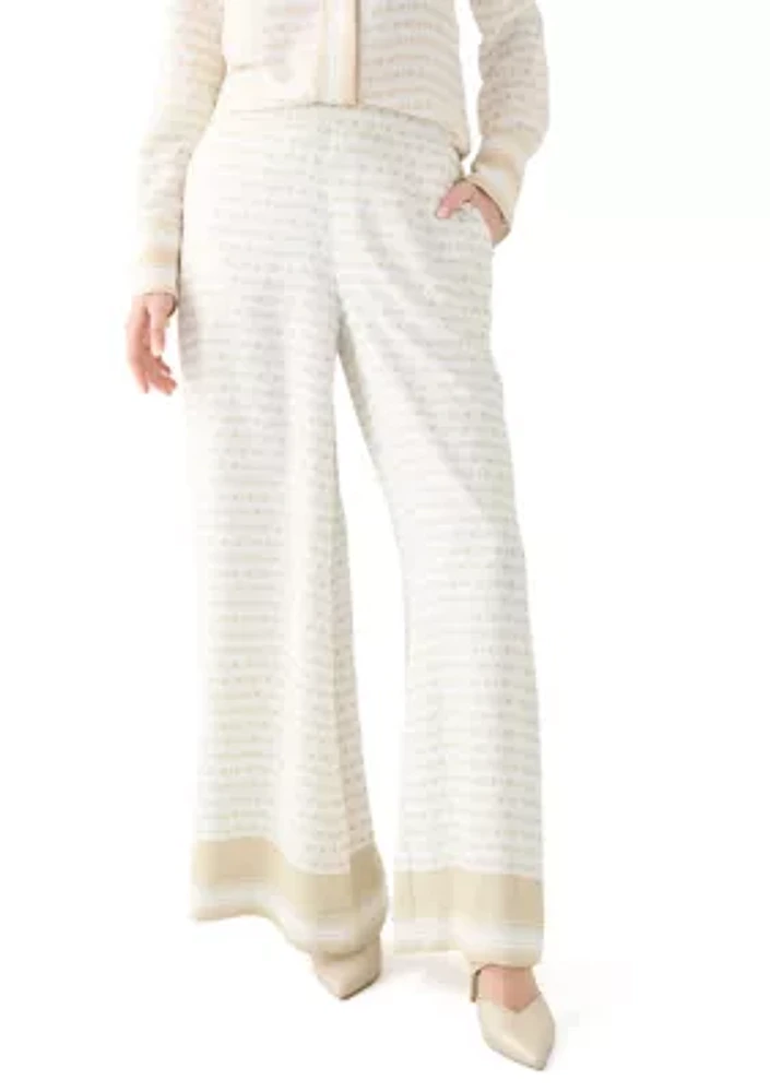 Women's Geometric Print Wide Leg Pants