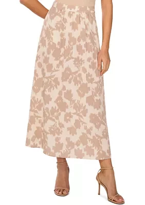 Women's Floral Midi Skirt