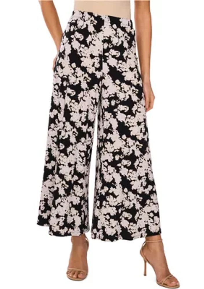 Women's Pull On Floral Cropped Pants