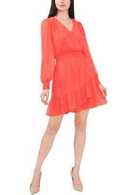 Women's Surplice Ruffle Hem Dress