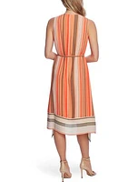 Women's Sleeveless Asymmetrical Hem Striped Dress