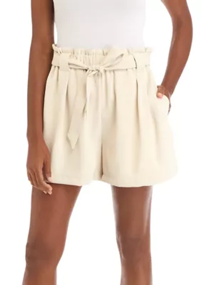 Women's Paper Bag Waist Shorts