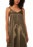 Women's Sleeveless Satin Slip Dress