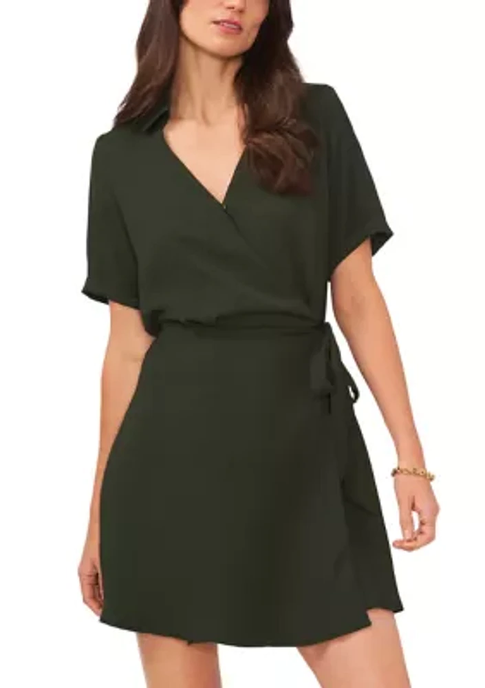 Women's Satin Wrap Dress