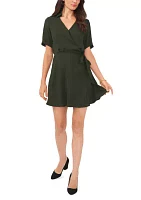 Women's Satin Wrap Dress