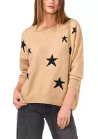 Women's Dolman Star Crew Neck Sweater