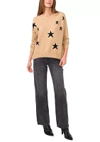 Women's Dolman Star Crew Neck Sweater