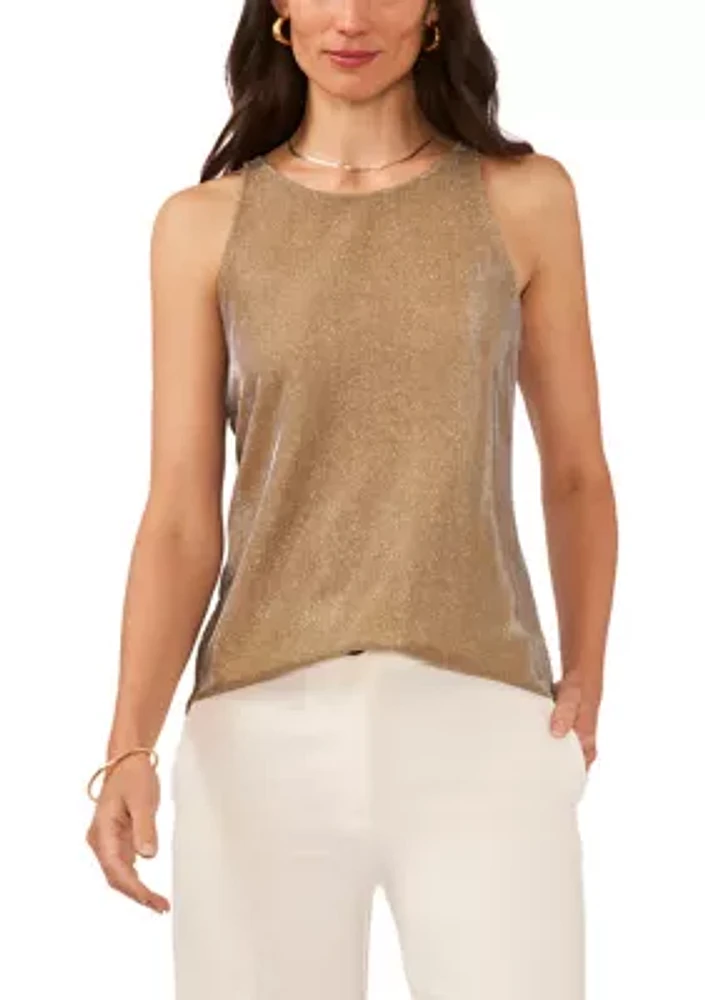 Women's Sleeveless Shimmer Tank Top