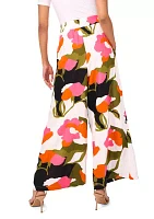 Women's Pull On Bold Floral Print Trousers