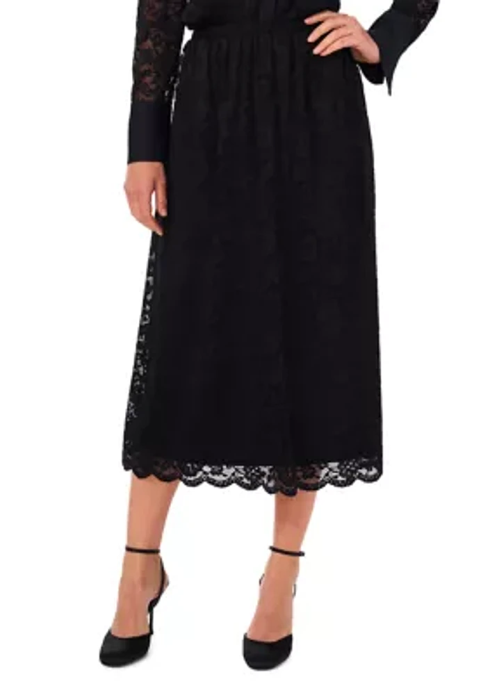 Women's Lace Midi Skirt