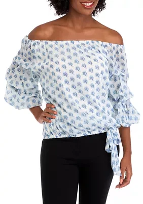 Women's Foulard Off the Shoulder Blouse