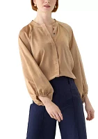 Women's Long Sleeve Satin Blouse
