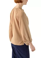 Women's Long Sleeve Satin Blouse