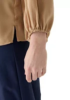 Women's Long Sleeve Satin Blouse