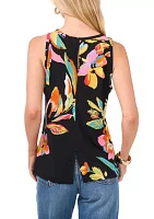 Women's Sleeveless Floral Printed Top