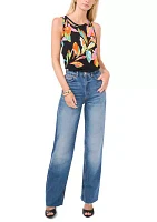 Women's Sleeveless Floral Printed Top