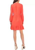 Women's Long Sleeve V-Neck Dress