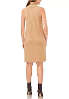 Women's Sleeveless Turtleneck Sweater Dress