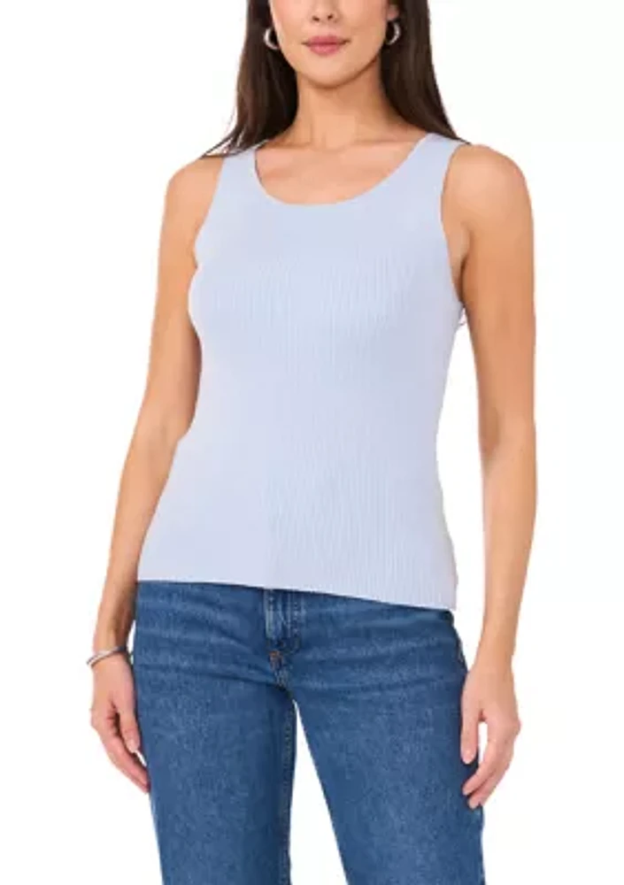 Women's Sleeveless Lurex Sweater Tank Top