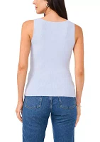 Women's Sleeveless Lurex Sweater Tank Top