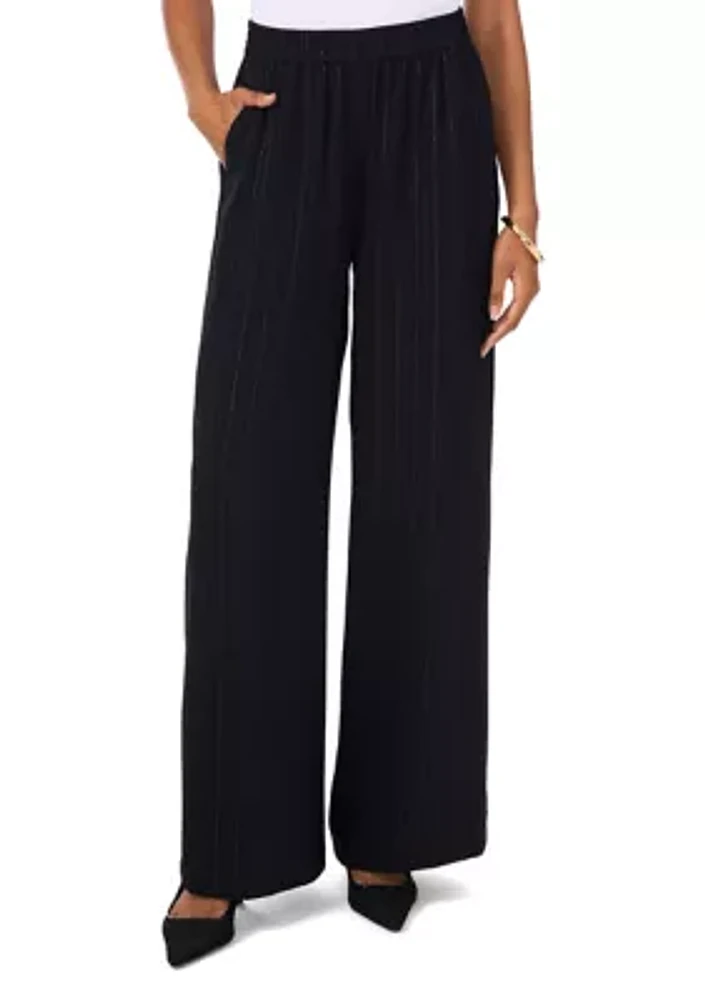 Women's Glitter Stripe Wide Leg Pants